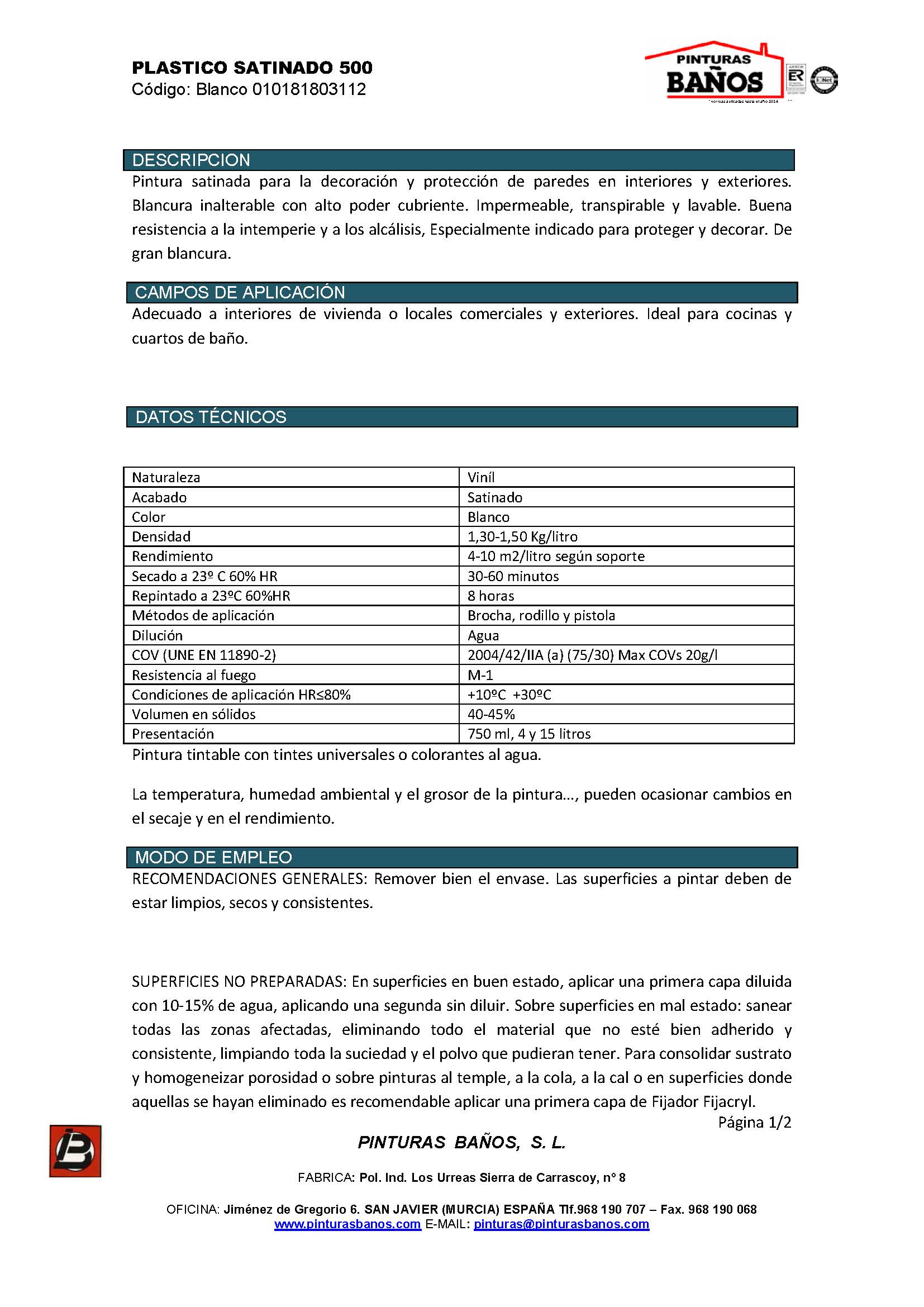PLASTICO SATINADO 500